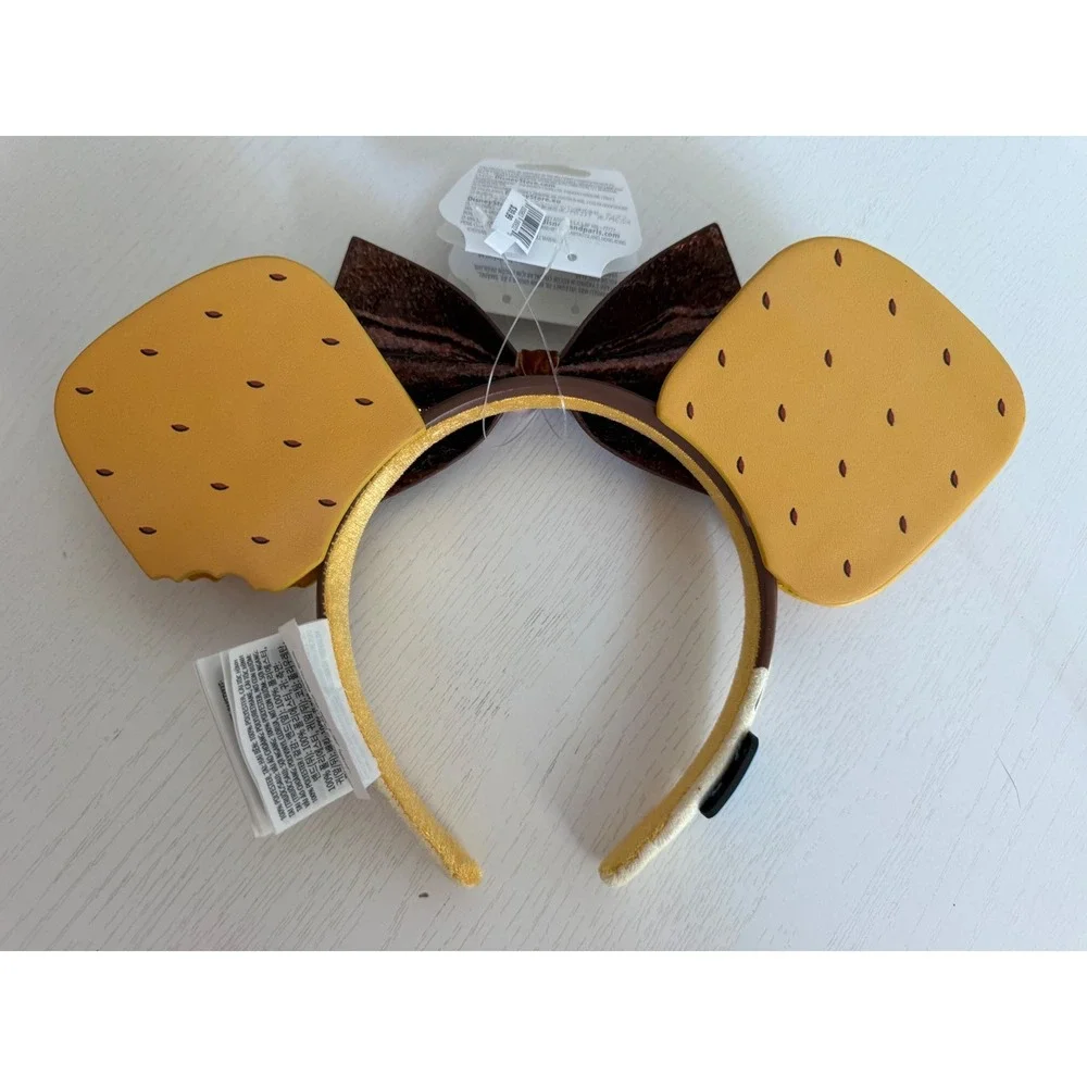 Disney Parks Disney Eats Mickey Mouse S'mores Ear Headband Brown Yellow New